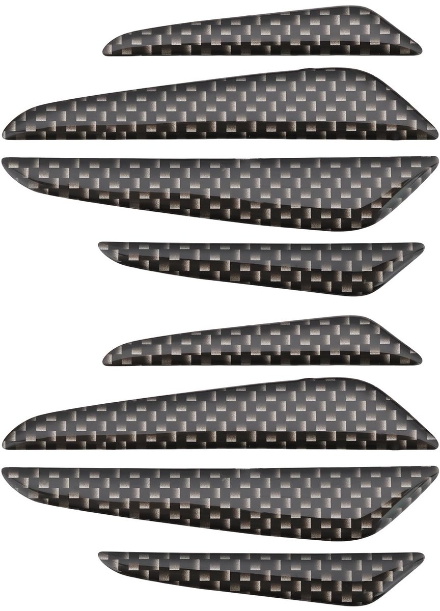 Dailygoods - 2 Sets Auto Deur Edge Protectors in Koolstofvezel Look