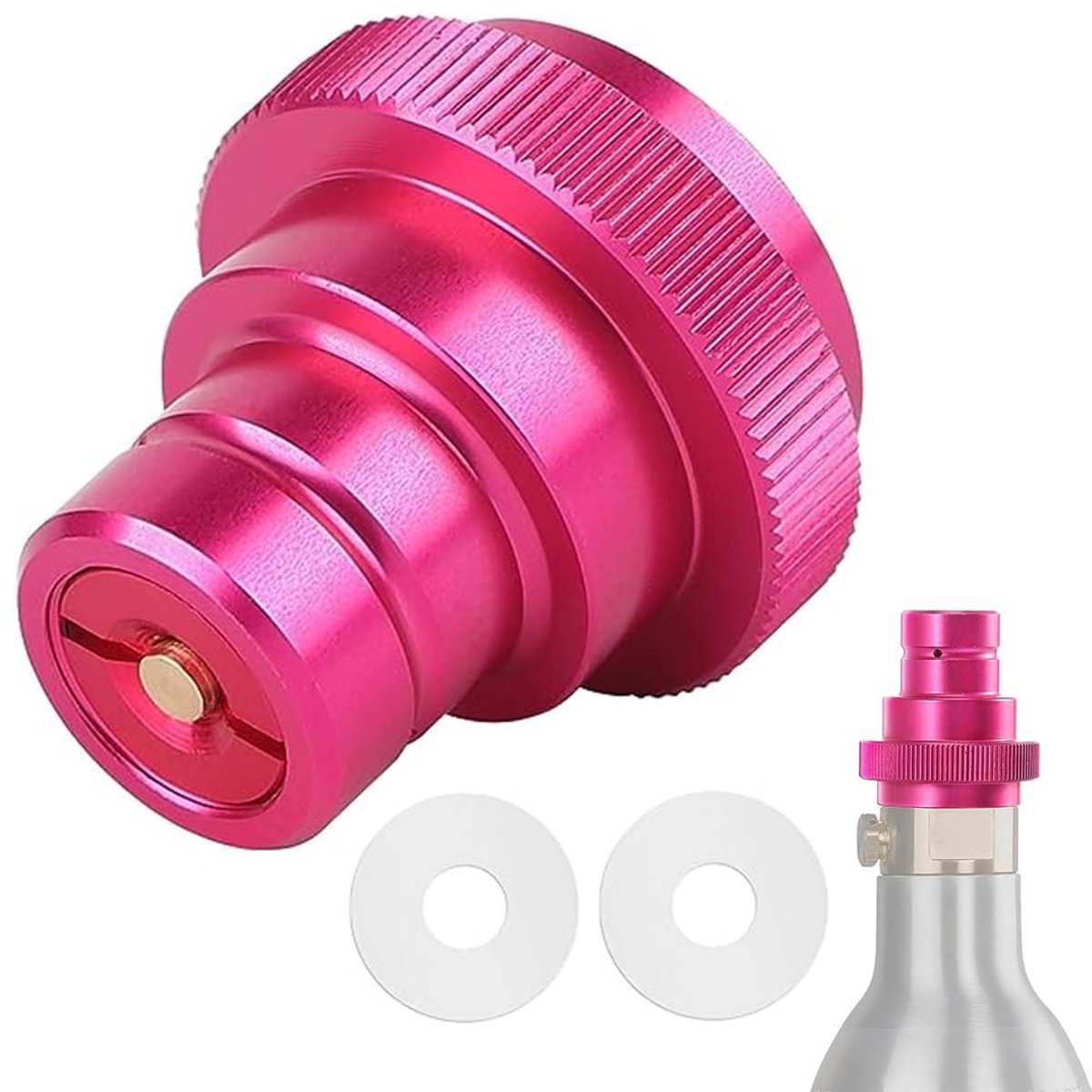 Dailygoody CO2 Quick-adapter Sneladapter voor sodamaker Roestvrij en duurzaam Geschikt voor cilinder 60 liter Ideaal voor bruiswaterapparaat