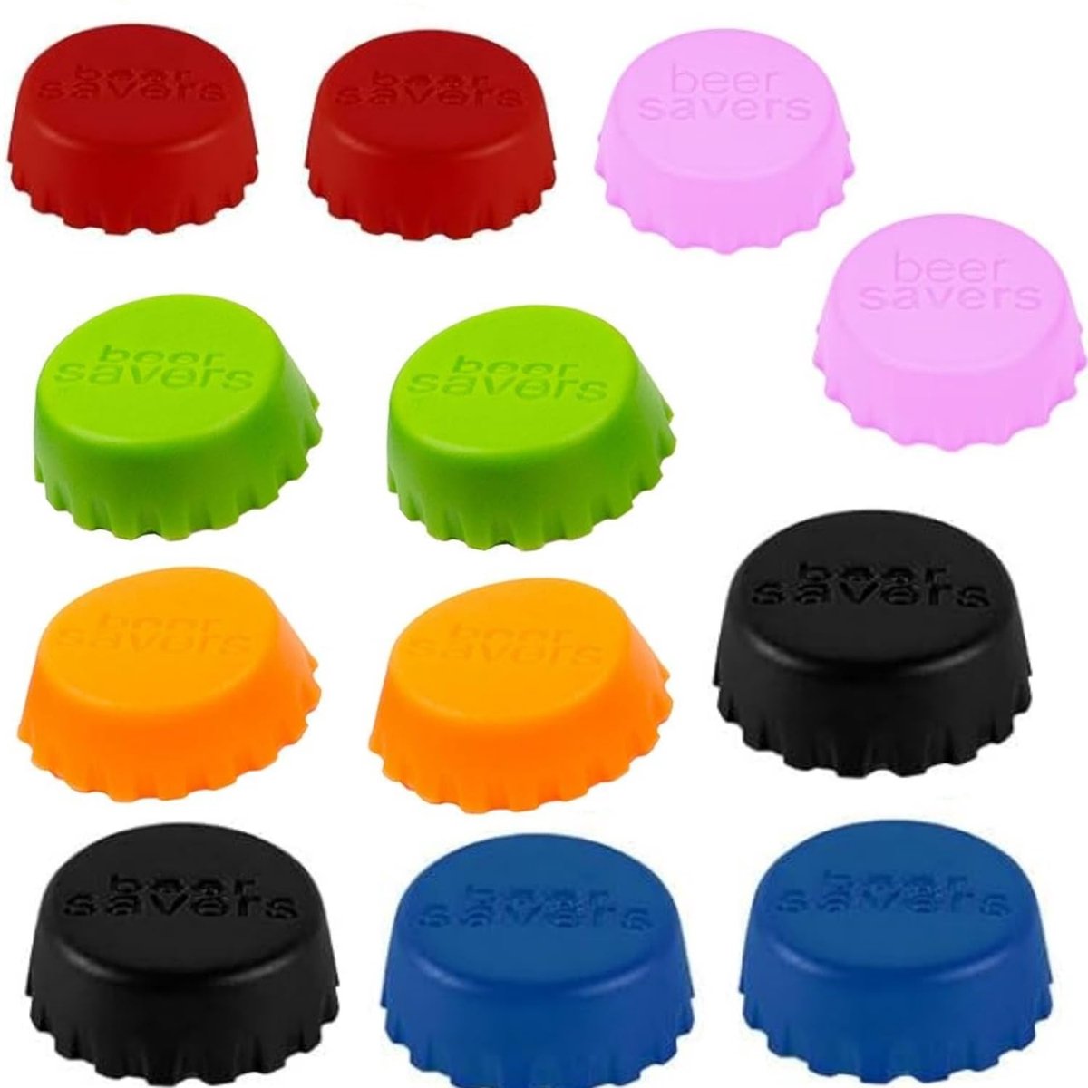 Dailygoody - Bierdeksels - Herbruikbare flessenmarkeringen - Multicolor - Silicone deksels - Voor glazen flessen - 12 stuks