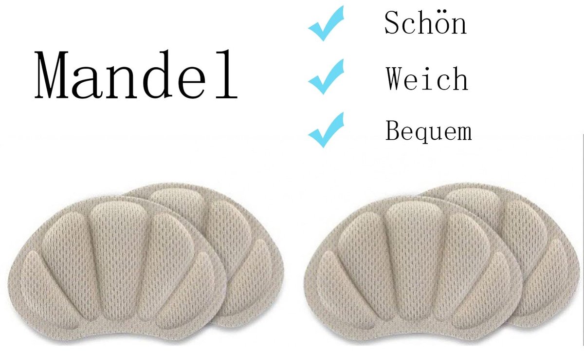 Dailygoody - Hielpads - Knikbescherming - Hoogwaardige spons - 2 stuks - Inlegzolen voor dames - Geschikt voor veel schoenen - Ergonomisch ontwer
