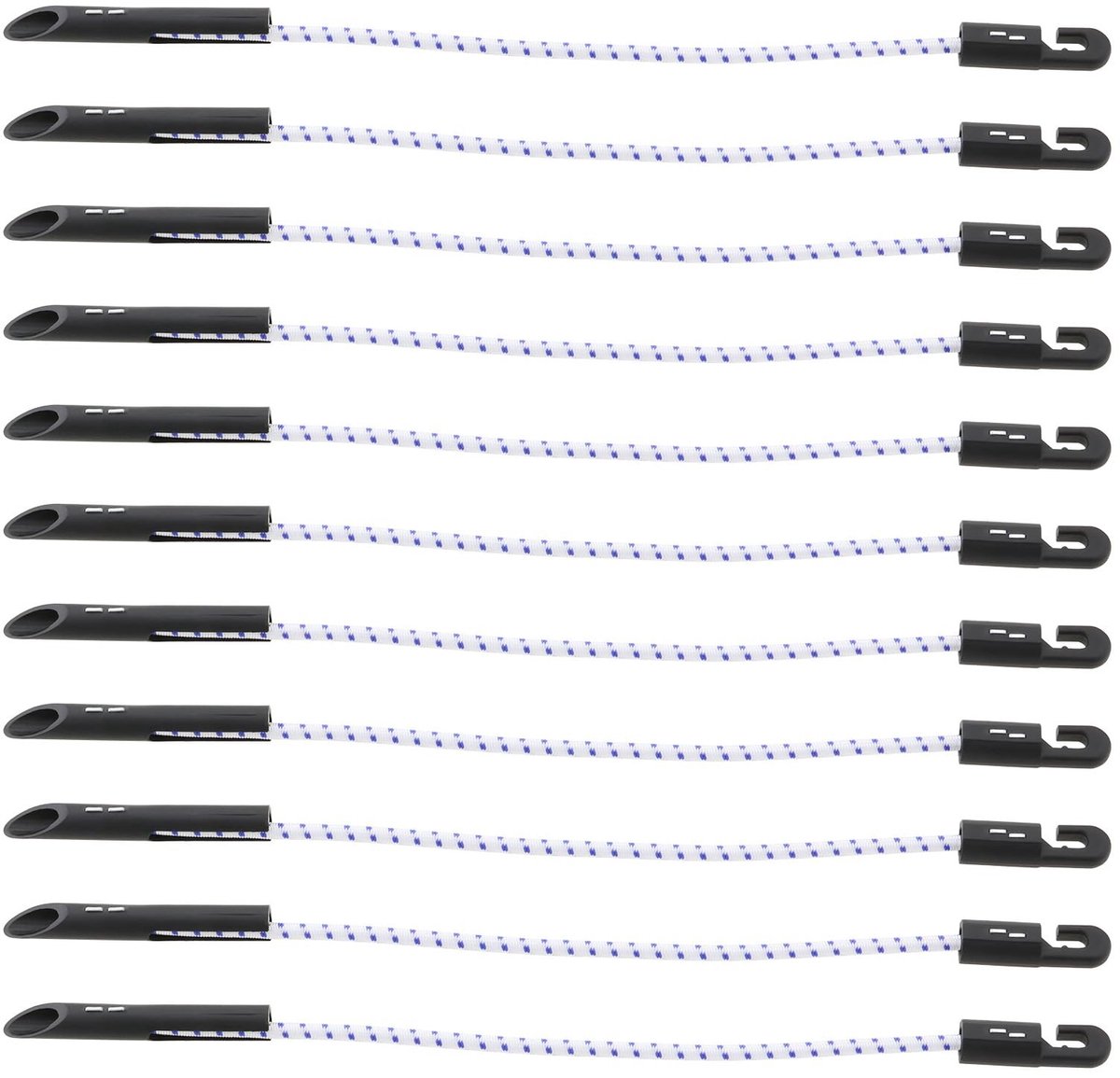 Dailygoody - Elastische Bungee Ties - Verstelbare Tie Down Bandjes - Blauw - 30 Pcs - Geschikt voor Steiger Vellen en Dekzeilen - 30Cm
