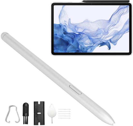Dailygoods - Dailygoody - Stylus Pen voor Galaxy Tab S7 - Vervangende Pen - Responsief en Duurzaam - Zilver - Geschikt voor Tab S7/S7 Plus - Perfecte Pasvorm — afbeelding 4