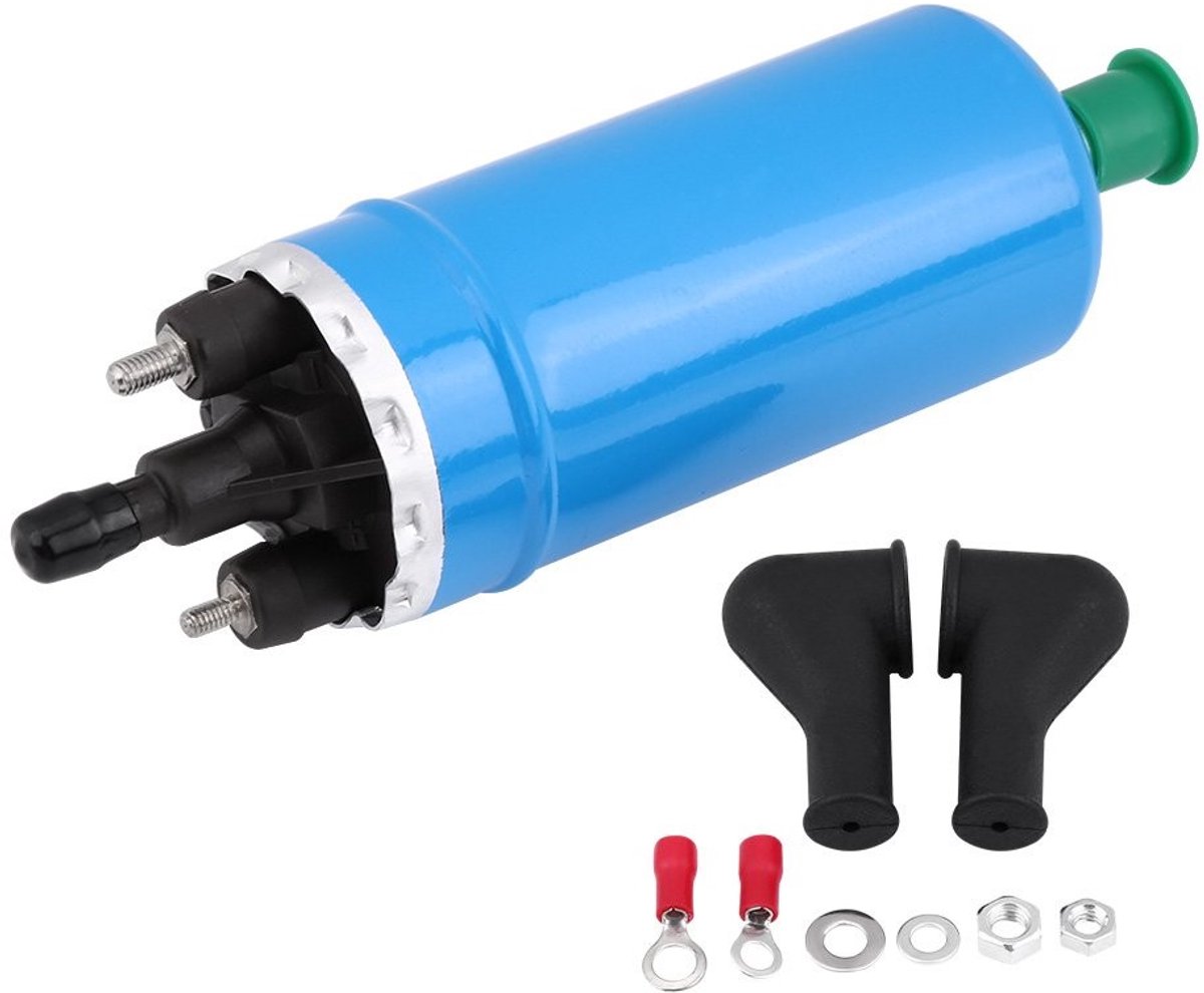 Dailygoods - Dailygoody - Universele hogedruk brandstofpomp - Elektrische inline pomp - Gecoate schaal - Zwarte kleur - Verbeterde prestaties - Geschikt voor E23 E