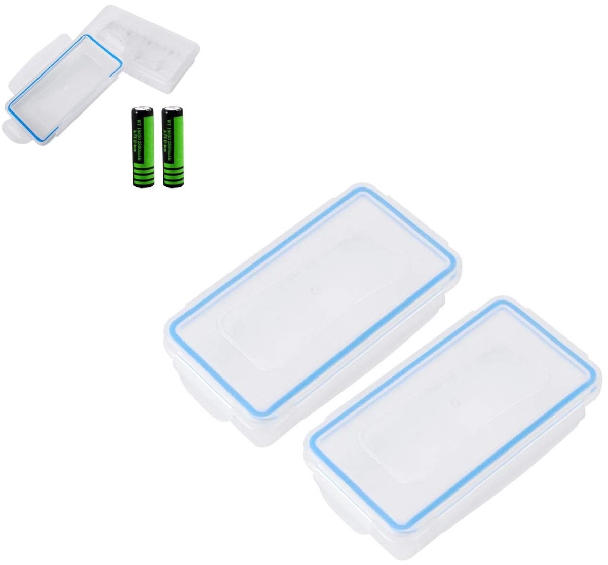 Dailygoods - Dailygoody - Batterij Opbergdoos - Waterdichte Batterijen Protector - Draagbare Batterij Organizer - Compact en Lichtgewicht - Perfect voor Reis en Th