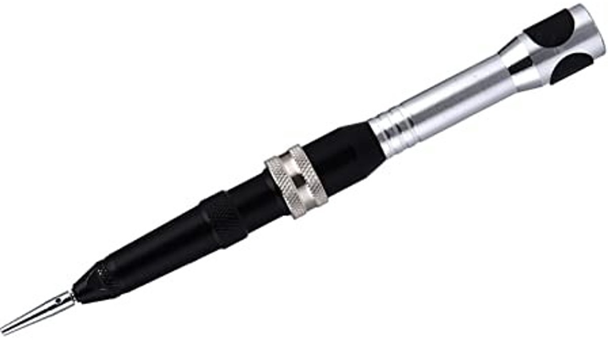 Dailygoods - Dailygoody - Foredom Handstuk - Juwelier Handstuk met Hamer Handvat - Zwart en zilver - Sieraden Graveermachine - Geschikt voor slijpen en boren - Fle
