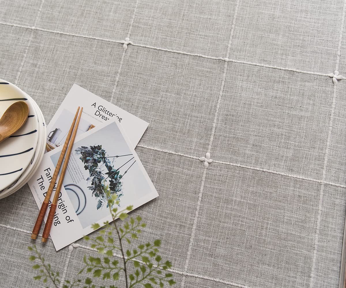 Dailygoods - Dailygoody - Tafelkleed - Katoenen linnen - Duurzaam - Grijs - Eettafel decoratie - Rechthoekig - Keuken