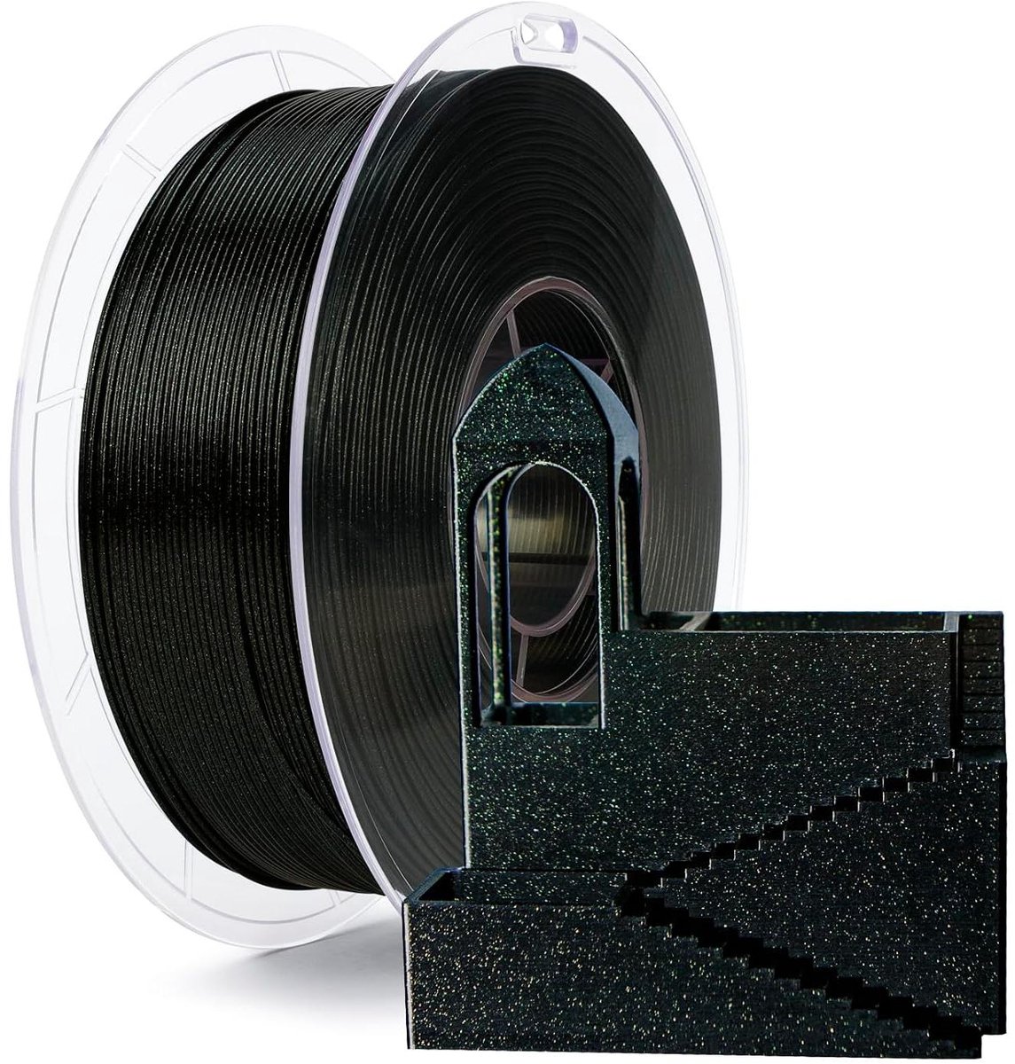 3D Printer Filament - Glitter PLA - Creatieve Prints Maken - Schitterend Glitter Effect - 1.75mm 1kg - Feeëngroen