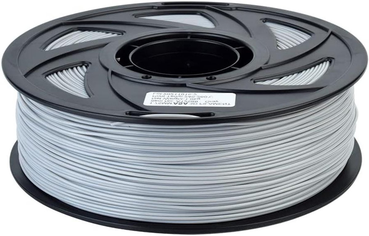 3D Printer Filament - UV Bestendig Materiaal - Outdoor Toepassingen - Hoge Hittebestendigheid - 1 kg - Grijs