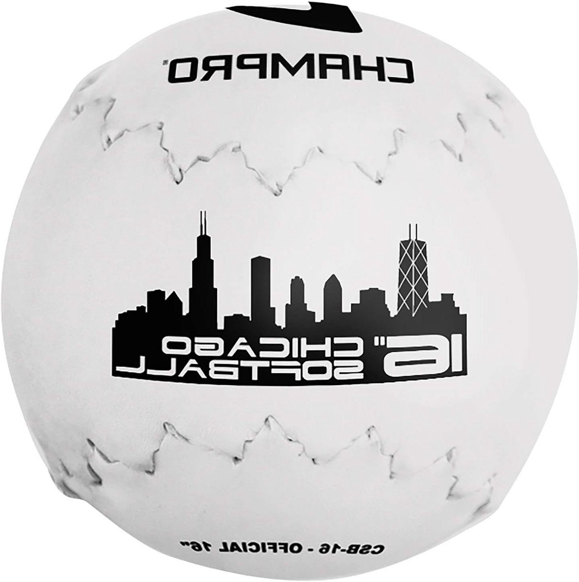 Softbal Bal - Sport Bal - Softbal Wedstrijd - Leren Cover - 16 Inch - Geel