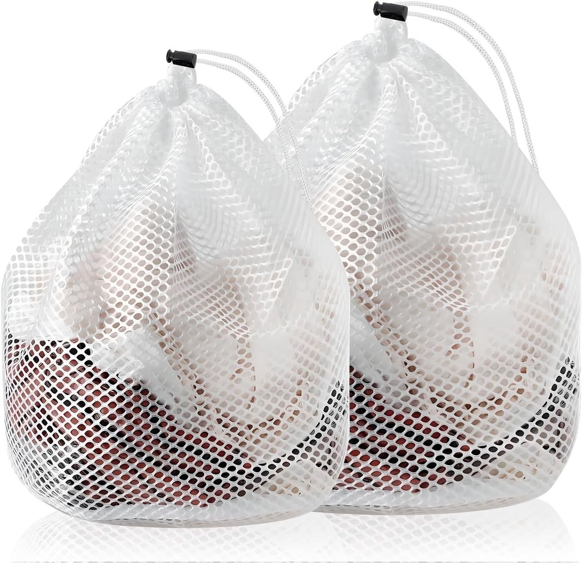 Set van 2 wasnetten met trekkoord voor delicate kleding, ideaal voor wasmachine, sokken en bh's