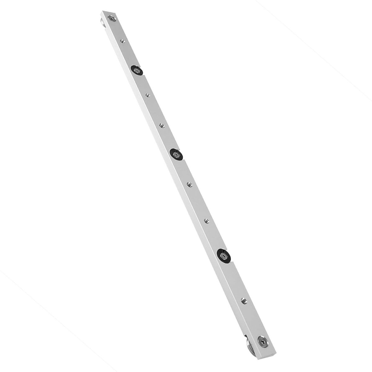 Verstelbare Aluminium Gehringsleuf met RVS Loper voor Precisie Snijden en Maatvoering met Sliding Table Saw