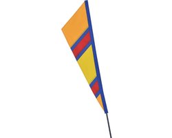 Fietsvlag - Veiligheid vlag - Zichtbaar Fietsen - UV-bestendig SunTex stof - 9 x 84 cm - Geel