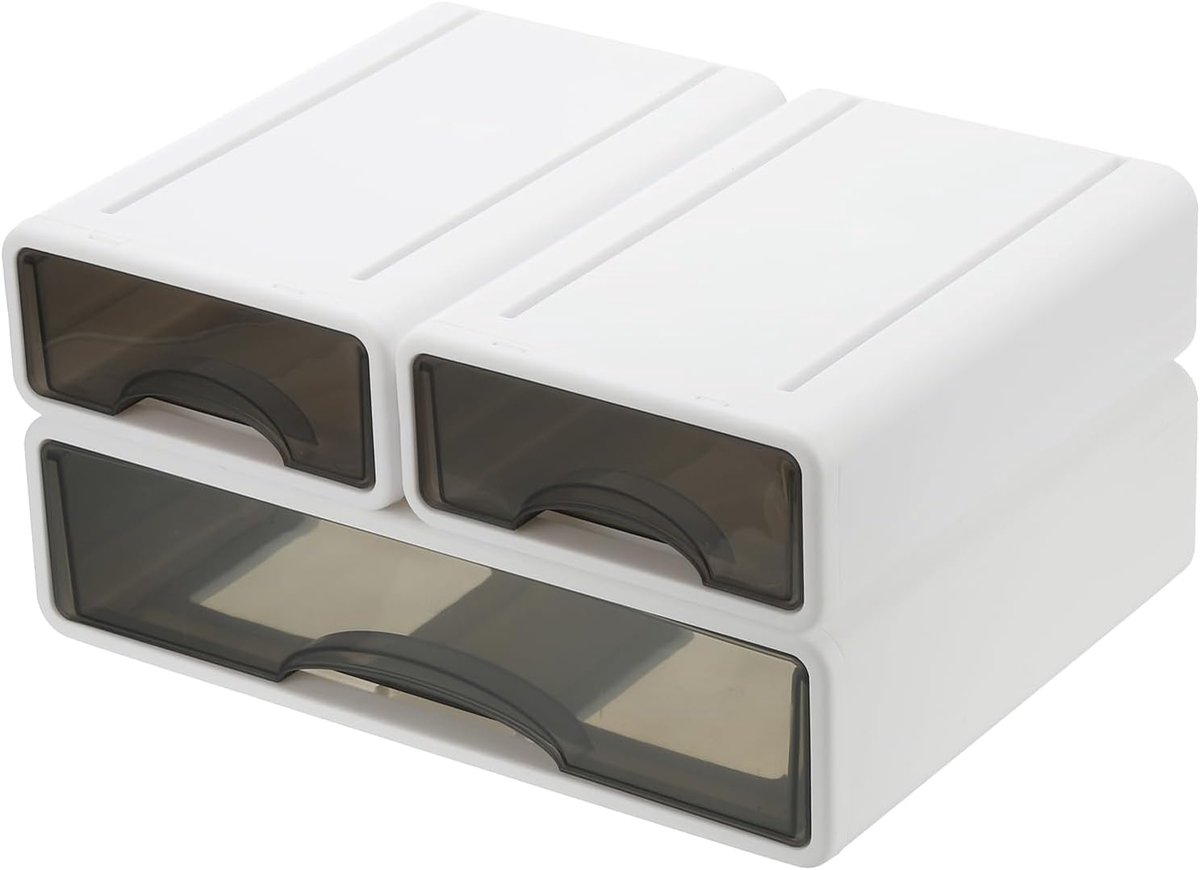 Cosmetics Makeup Organizer Box voor Badkamer - 4 Stukken - Paars - Opbergdoos