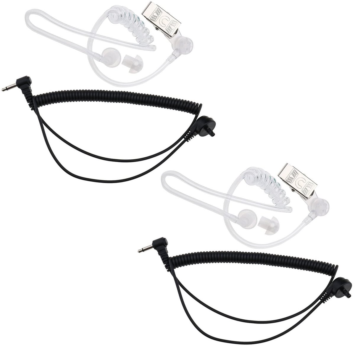 VT Goods - Luister Alleen Oortje - 3.5mm Connector - Flexibele Lente Kabel - Compatibel met Motorola en Icom - Perfect voor Communicatie - 2 Sets