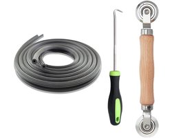 Schermreparatieset - Hordeur gereedschap - Schermen vervangen - Tweekoppige roller - 32 voet spline - Gemengd