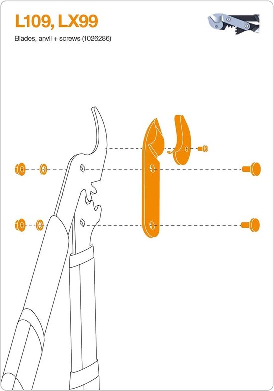 Blad, aambeeld en schroef L109, LX99, L93, L99 - 1026286 van Bahco — afbeelding 3