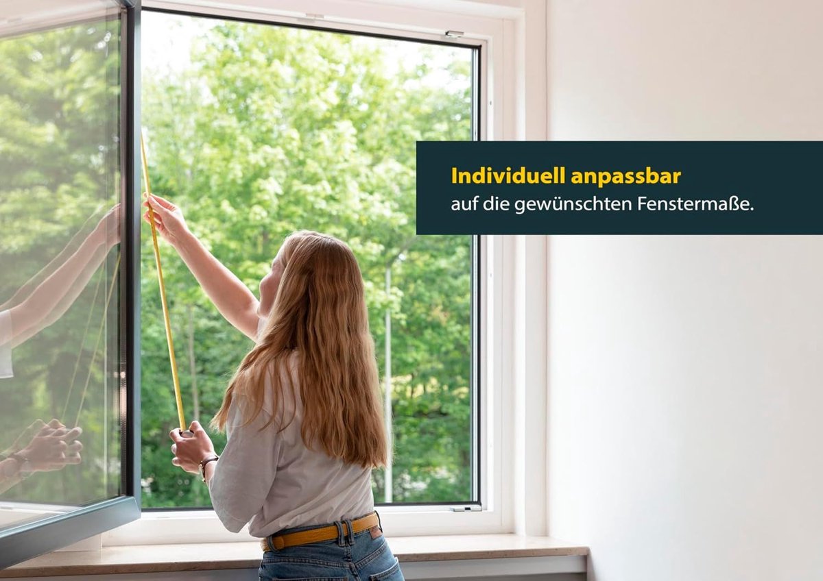 Schellenberg 70471 Simply Click vliegenscherm voor ramen met glasvezelgaas, boren niet nodig, insectengaas klikt eenvoudig vast, vliegenscherm gemakkelijk te vervangen, 130 x 150 cm, wit