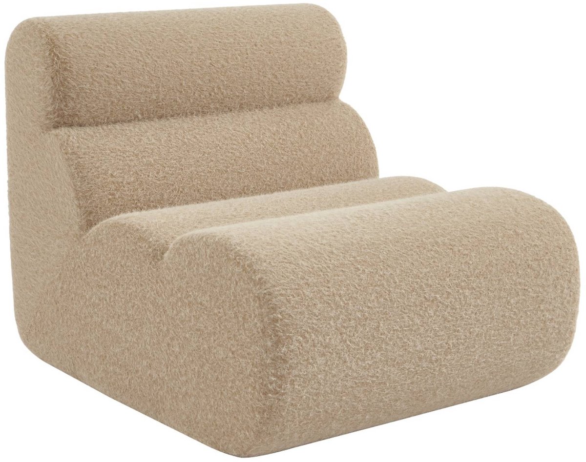sweeek - Stoffen fauteuil effect alpaca 1 zitplaats - nova