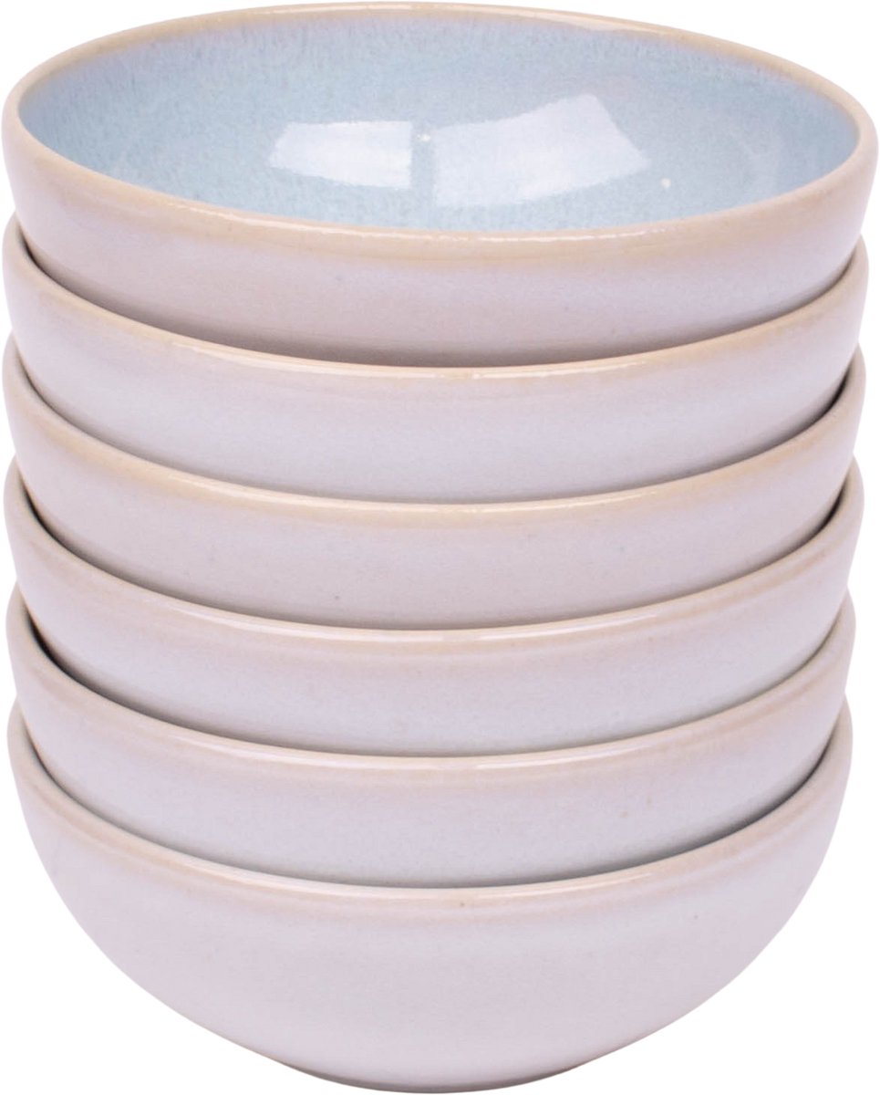Set van 6 schaaltjes - 15,5 cm - Sintra - blauw - Portugees stoneware