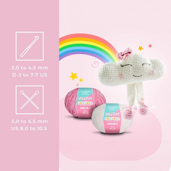Garen voor Amigurumi - Speciaal Garen - Zachte Knuffels Maken - Unieke Chenille Textuur - 144 Meter - Chantilly — afbeelding 4