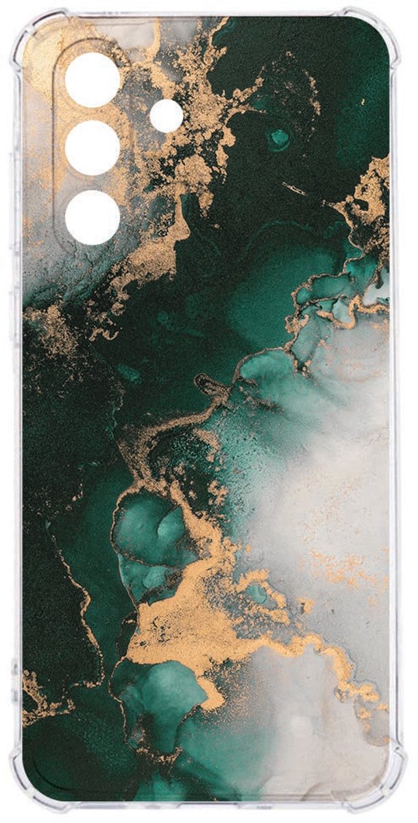 Flexibele back cover Samsung Galaxy A26 Marmer Groen Valbestendig