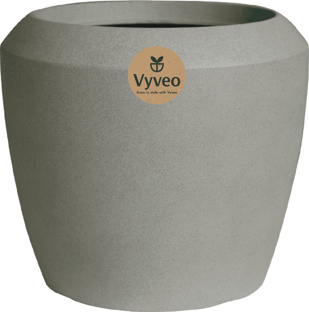 Vyveo - Bloempot Liora - 44x40 - Grijs - Bloempot voor binnen en buiten - Lichtgewicht - Breukbestendig - Vorstbestendig - UV-bestendig