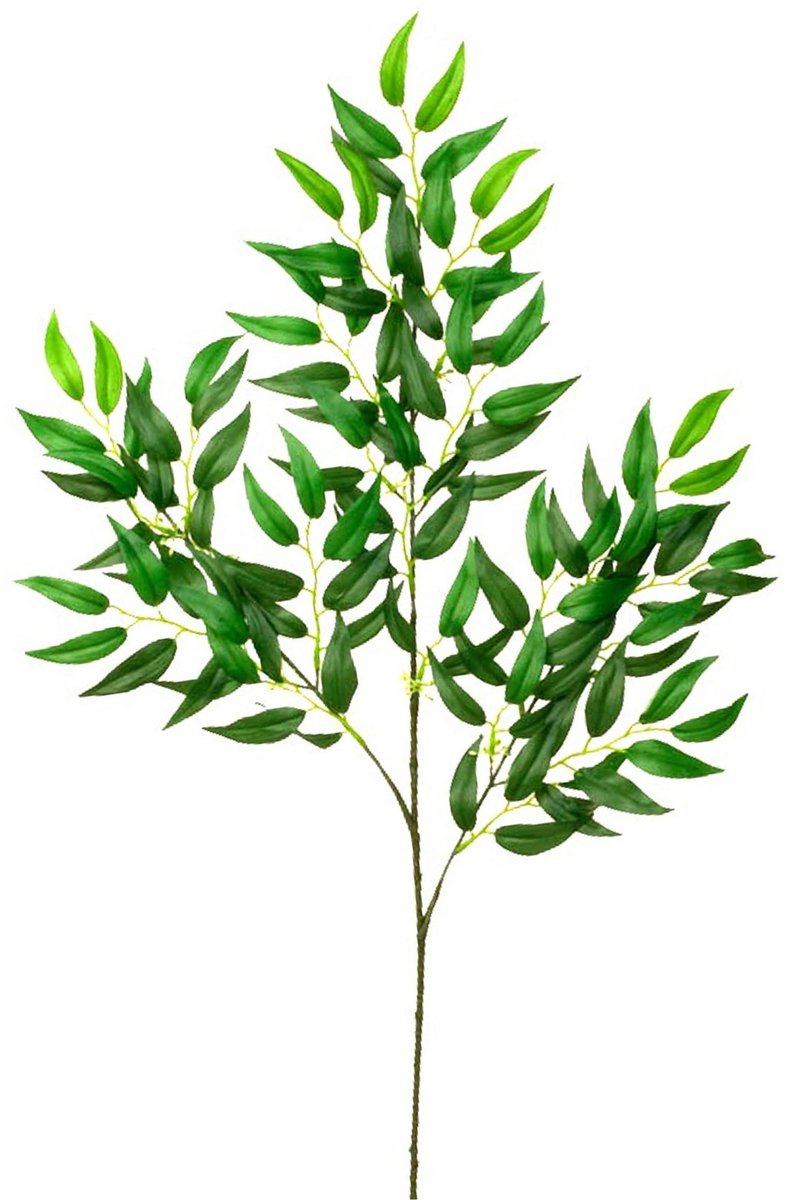 Mica Decorations Kunstplant takken Ruscus - H72 cm - lichtgroen - kunststof - bladgroen - siertakken