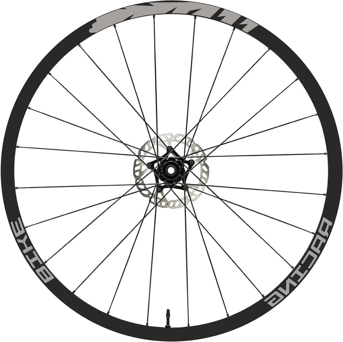 Velgstickers Fiets - Wiel Decals - Fiets Personaliseren - Duurzaam Vinyl Materiaal - Set van 12 - Grijs