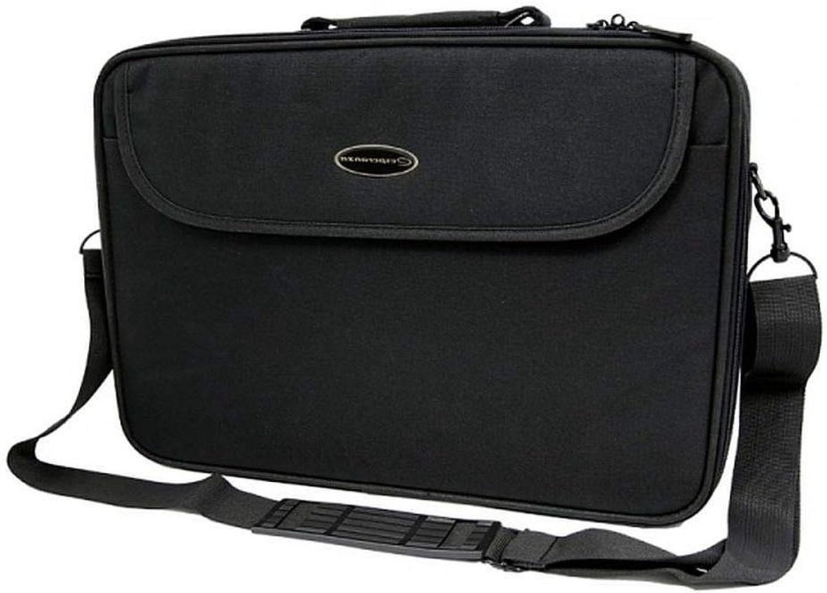 Laptoptas - Notebookhoes - Veilig Vervoeren - Stevige Constructie - 39 cm - Zwart