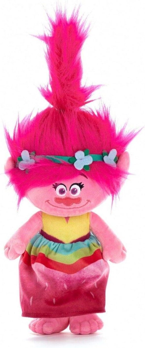 Regenboog Jurk - Poppy Knuffel - Kinderspeelgoed - Zacht Pluche Materiaal - 30 cm - Multicolor