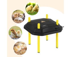 Kuikenverwarmer 25x25cm 30W zwart-geel - Met instelbare thermostaat