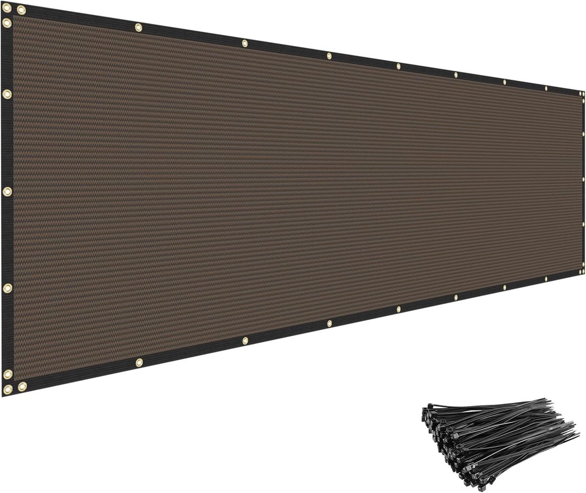 Privacy Hek Scherm - Winddoek Omheining - Meer Privacy Tuin - 90% Afscherming Ademend - 6 x 30 voet - Bruin