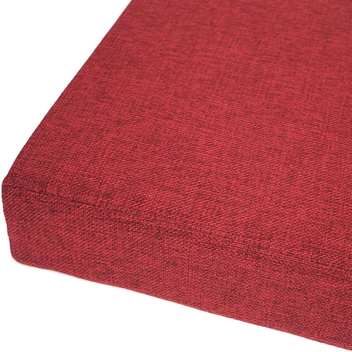 Bankkussen Set - Zitkussen Bank - Comfortabel Zitten - Hoge Dichtheid Spons - 60 x 60 x 8 cm - Wijnrood