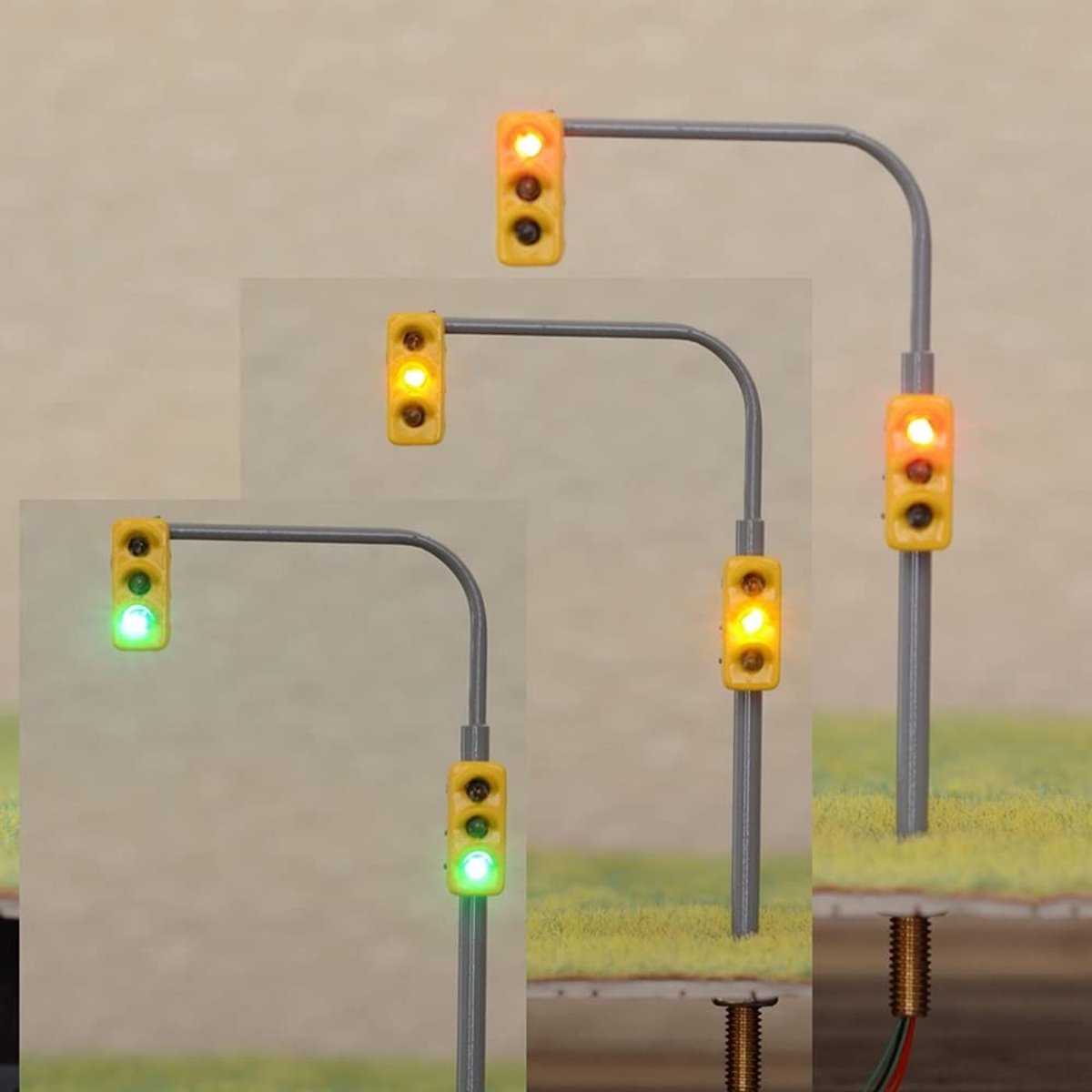 Store_7 - Verkeerslichten - LED Treinmodel - Ideaal voor Modelbouw - Rood Geel Groen - Weerstand Inclusief - Geschikt voor HO OO Modelspoor
