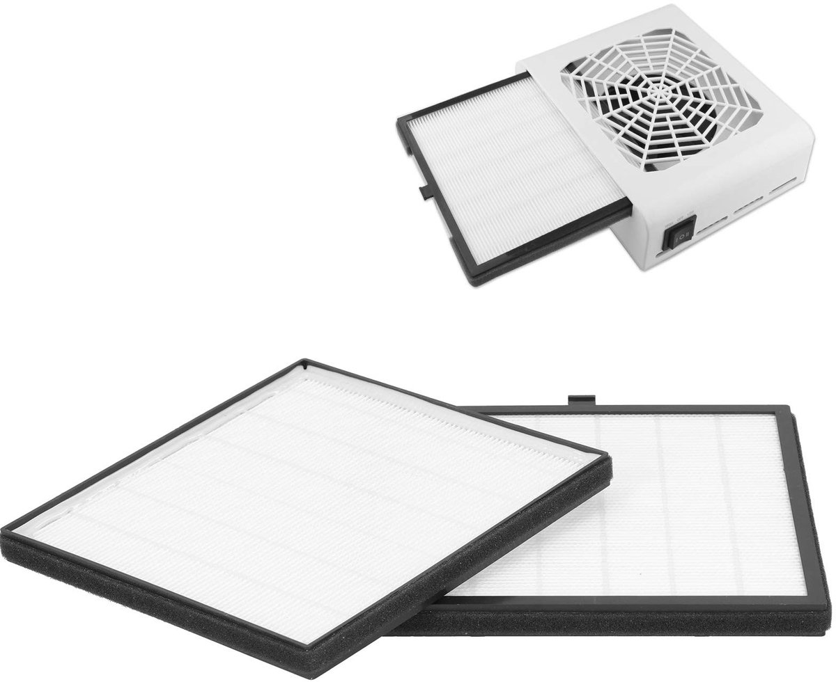 Store_8 - Nagelstofzuiger - Nagelstofafscheider - Efficiënte stofreductie - Afneembaar filter - Voor thuis en nagelsalon - 0,1 micron filter - Gesc...