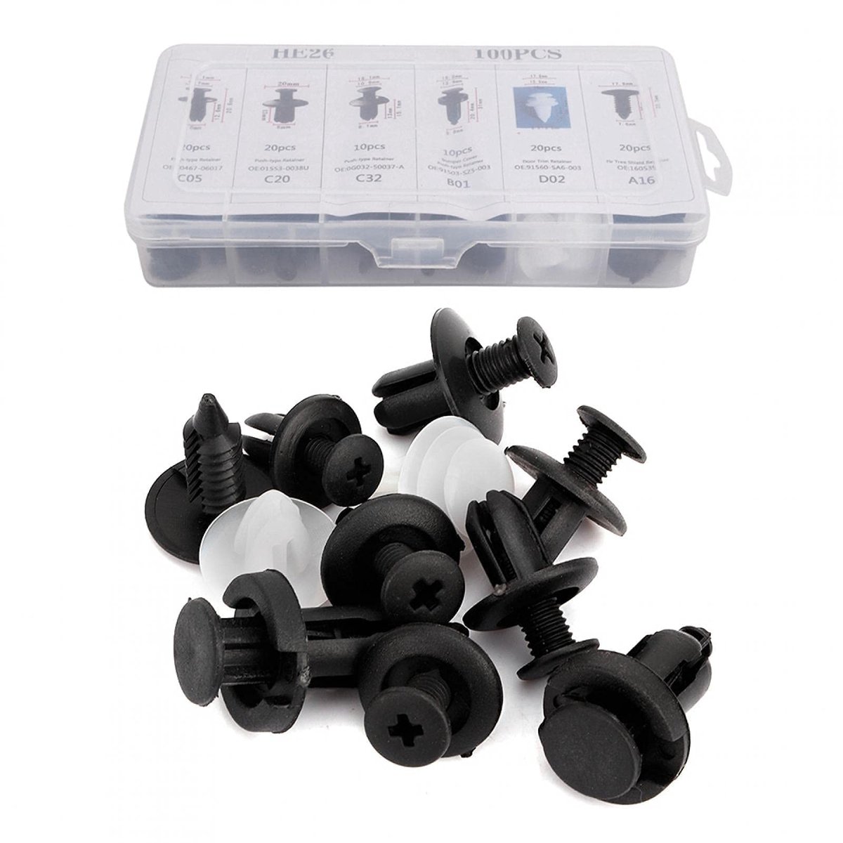 Store_7 - Auto Push Retainer Clips - Vervangingsset - 100 Stuks - Duurzaam Kunststof - Universele Clips - Voor Deurbekleding en Bumper