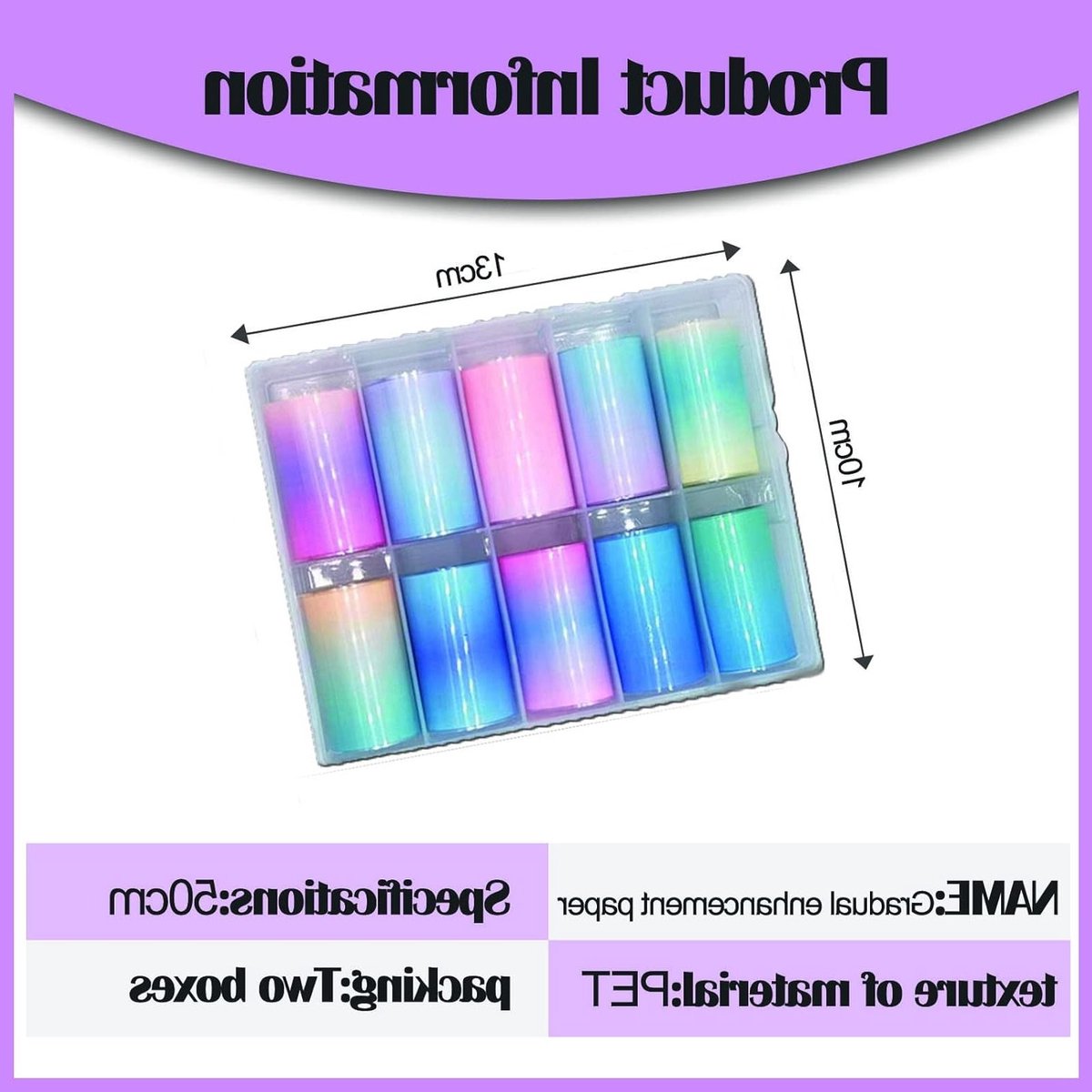 Nail Foil Transfer Stickers - 20 Kleuren Holografische Nagel Decals voor DIY Decoraties