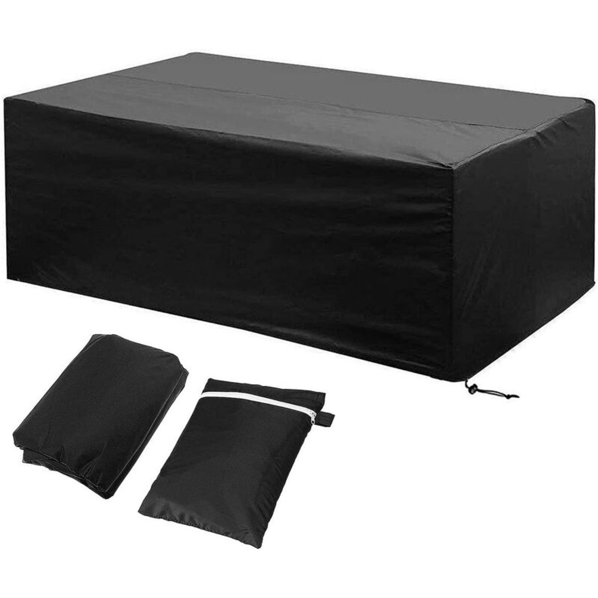 Beschermhoes voor tuinmeubelen 170 x 94 x 70 cm Stofwerend Oxford-doek Zwart Geschikt voor tafels en stoelen