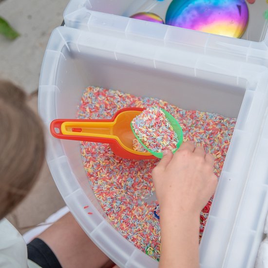 TickiT speelgoed transparante kleur stapelscheppen educatief. — afbeelding 3