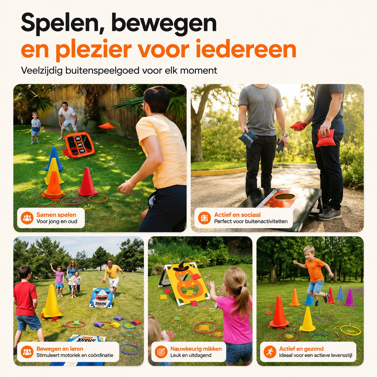 BOTC Ringwerpen Werpspel - 32 delige - Buitenspeelgoed - Ring Gooien - Werpspel kinderen - 1 Set — afbeelding 3