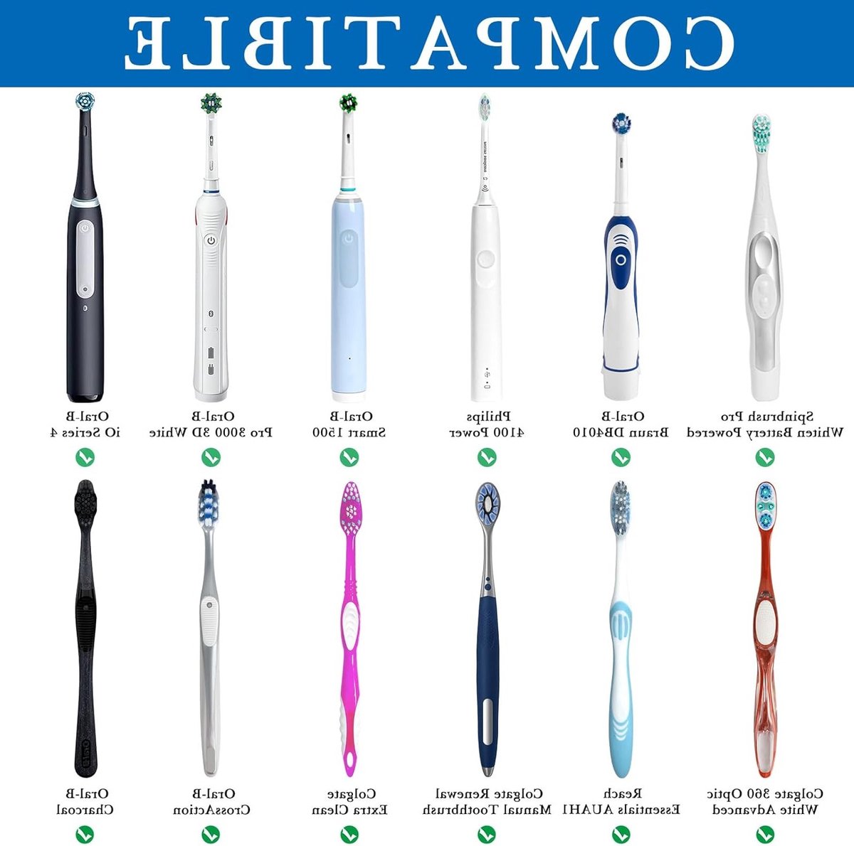Elektrische Tandenborstelhouder met 4 Slots - Plastic Organizer voor Tandenborstels, Compatibel met Oral-B iO, Philips Sonicare en Colgate - Ideaal voor Badkamer en Tandenverzorging — afbeelding 2