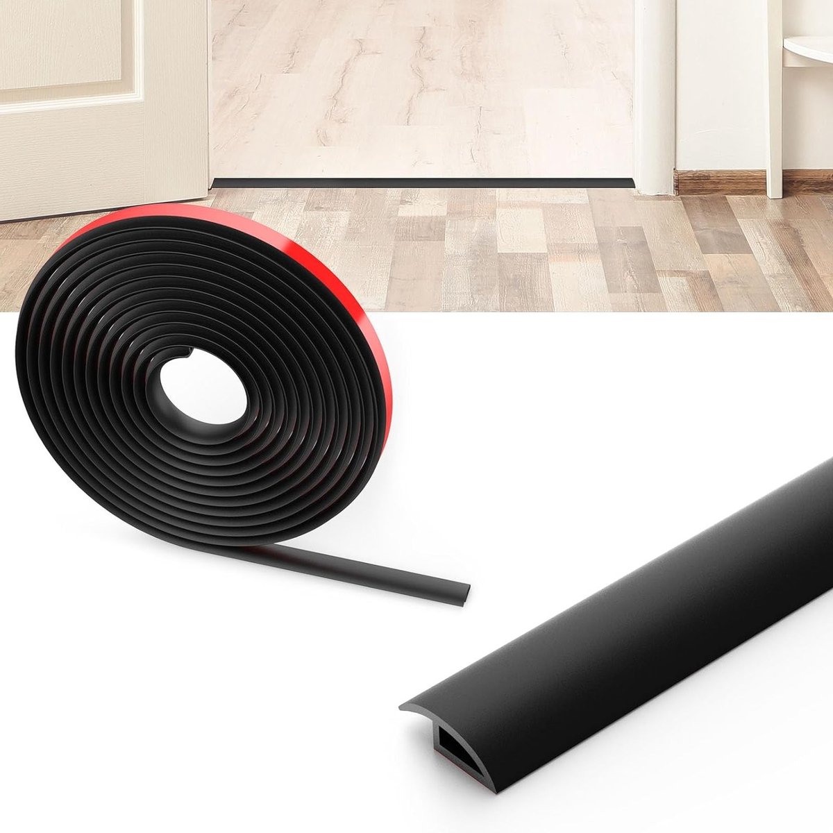 1.2m Laminaat Vloer Drempelstrip, PVC Vloerverdeler, Zelfklevende Drempelstrip voor Vloer