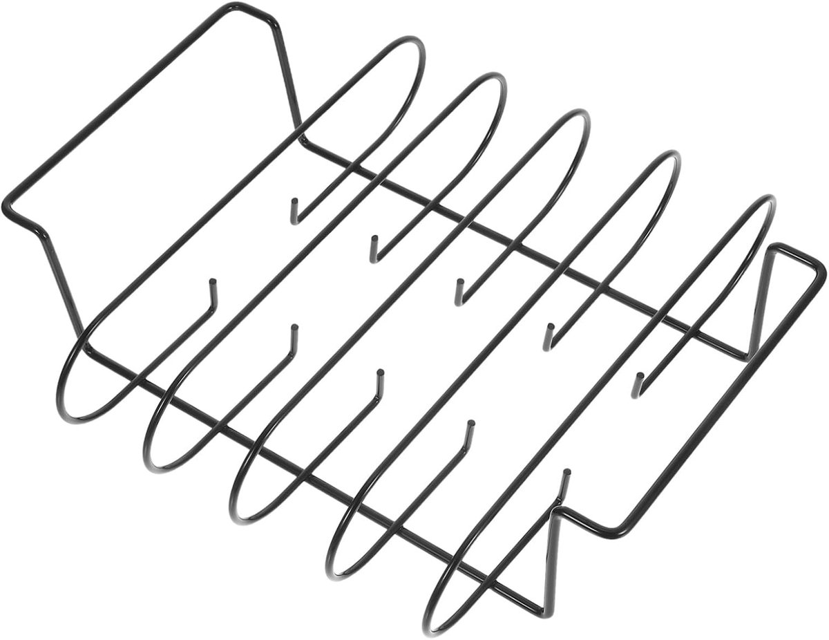 Grill Rek - Kabob Spiesjes - Buiten Koken - Gelijkmatig Verwarmen - 31 x 26 cm - Zwart