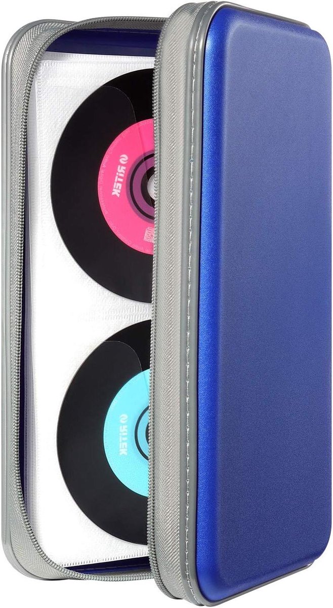DVD-houder - CD-hoesje - Opslag Media - 96 Schijven Capaciteit - 28.5 x 15.5 x 6.4 cm - Blauw