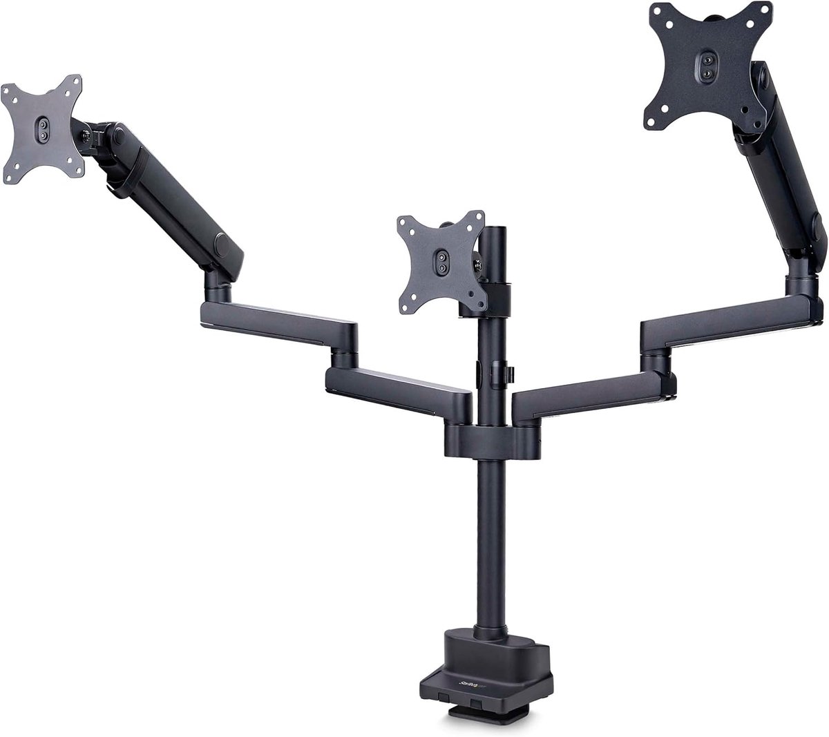 Drie Monitor Arm - Bureau Mount - Efficiënt Werken - Installatie Zonder Gereedschap - Tot 27 Inch