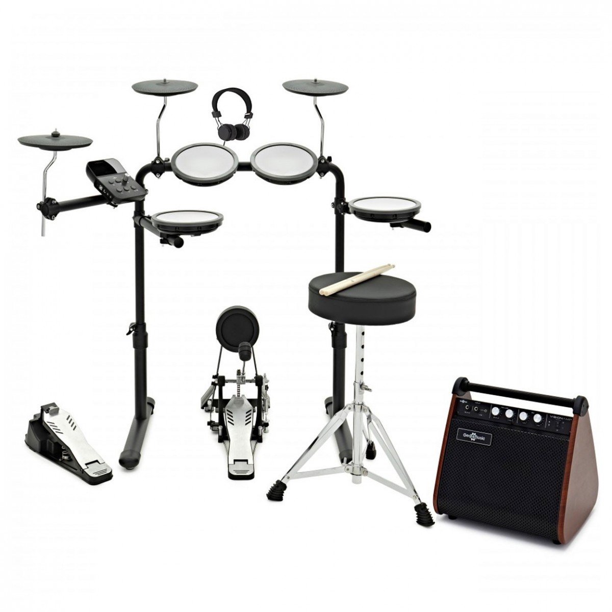 VISIONDRUM+ Elektronisch Drumstel met Versterkerpakket