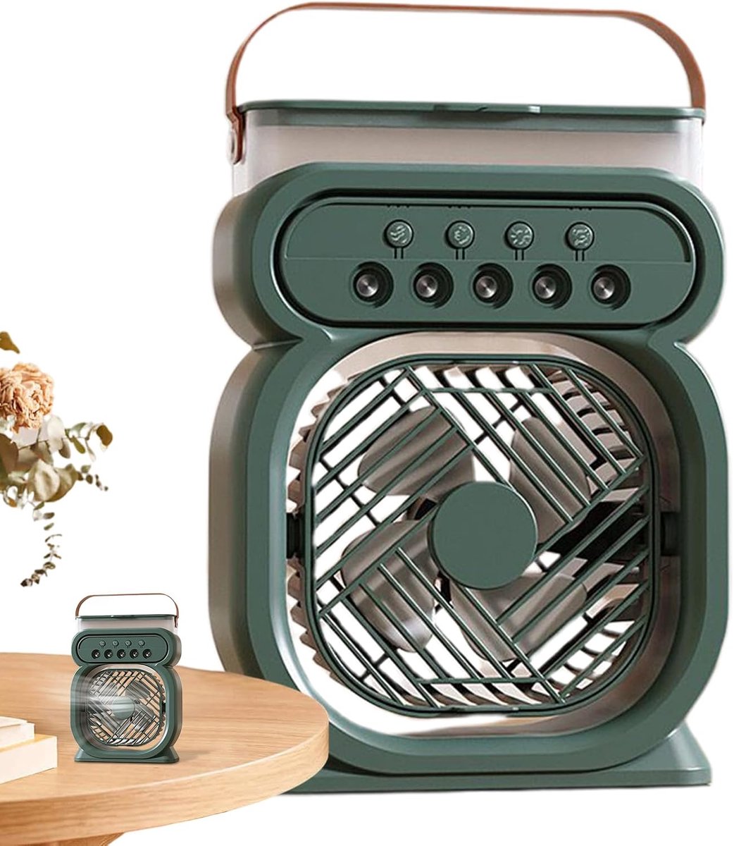 Nevel Ventilator - Persoonlijke Koeler - Thuis Kantoor - Verstelbare Mist - 78x182x78 cm - Groen