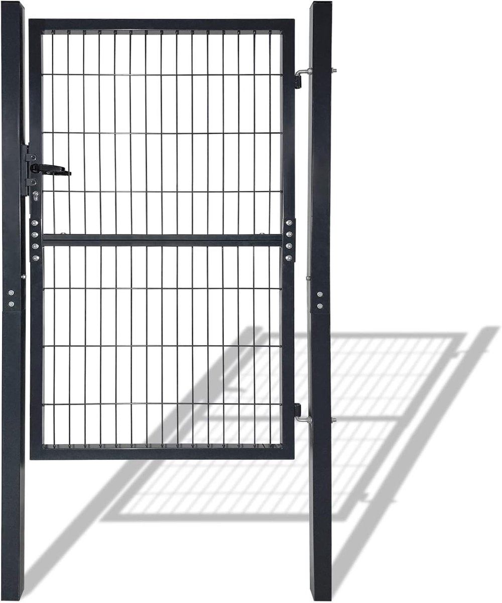 Tuinpoort Staal - Hekwerk Poort - Tuin Toegang - Volledig Verzinkt - 150x100cm - Antraciet