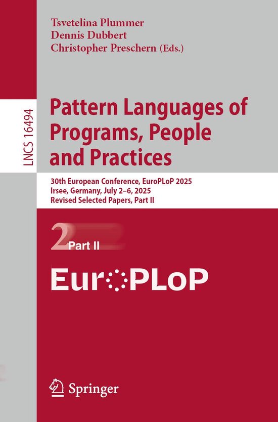 Springer Nature Proceedings Computer Science 2 - Pattern Lan ... - cover