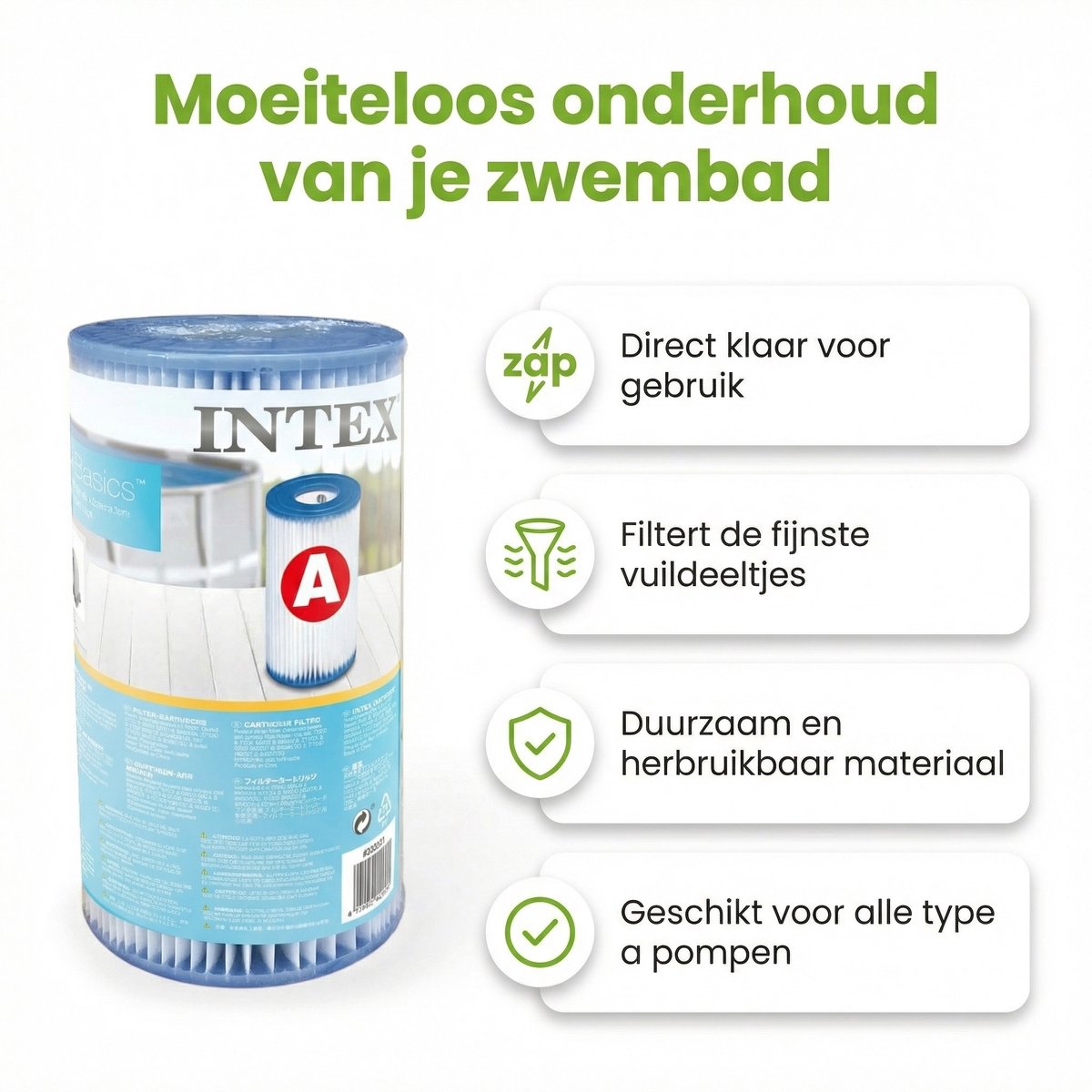 Intex 28604GS Filterpomp - 2.271 liter per uur inclusief Filter (6 stuks) en Testrips – foto 4